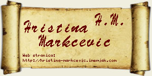 Hristina Markčević vizit kartica